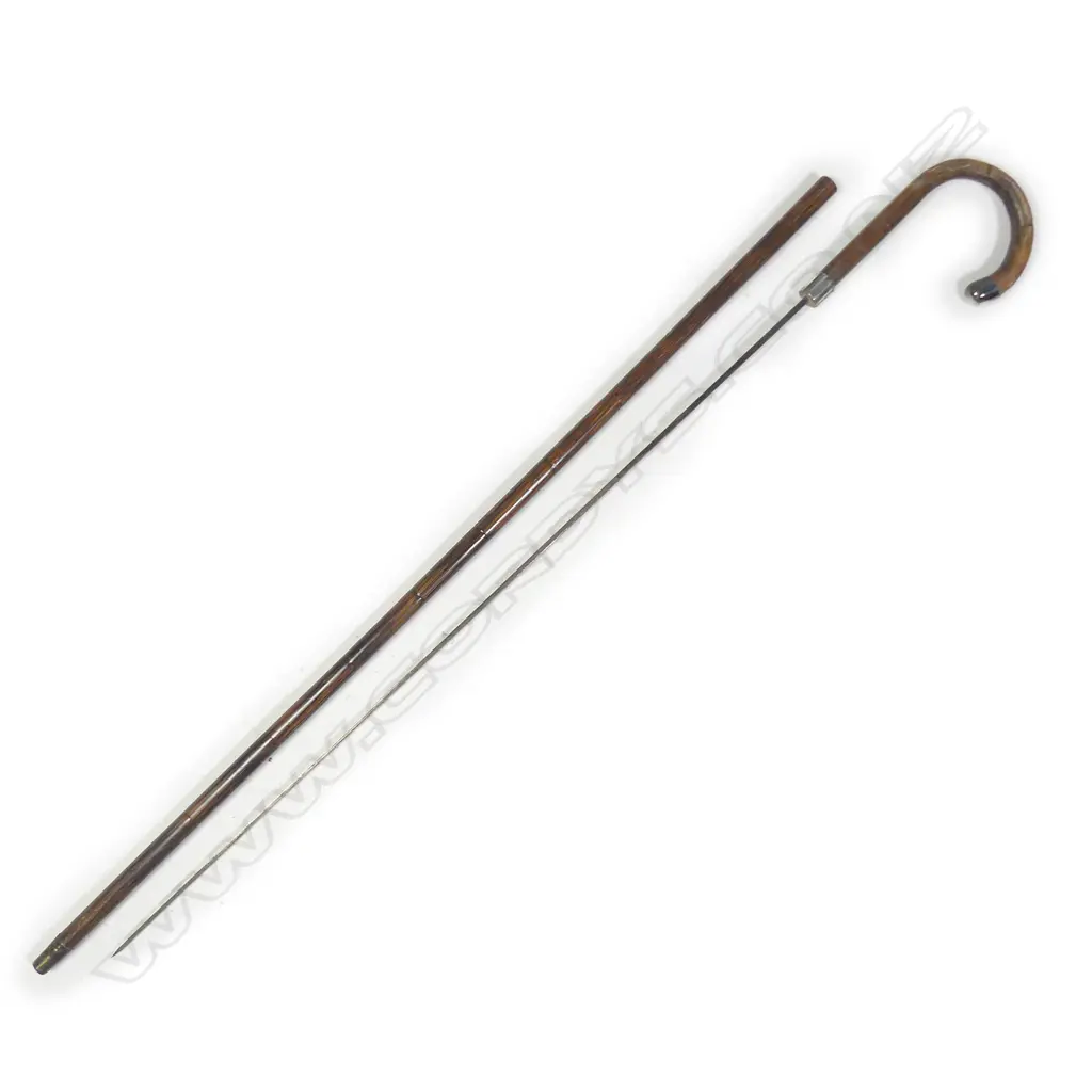 A 1920s fine malacca cane sword walking stick Image 1++