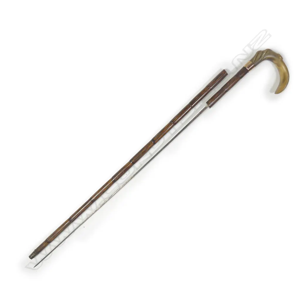 A Victorian malacca cane walking stick Image 1++