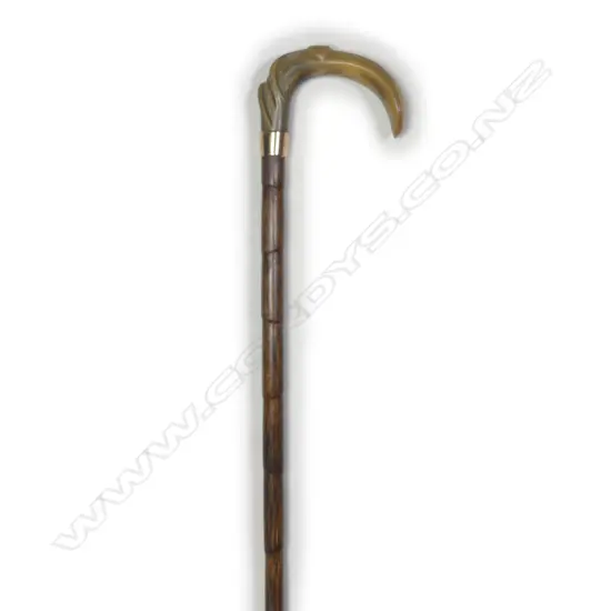 A Victorian malacca cane walking stick