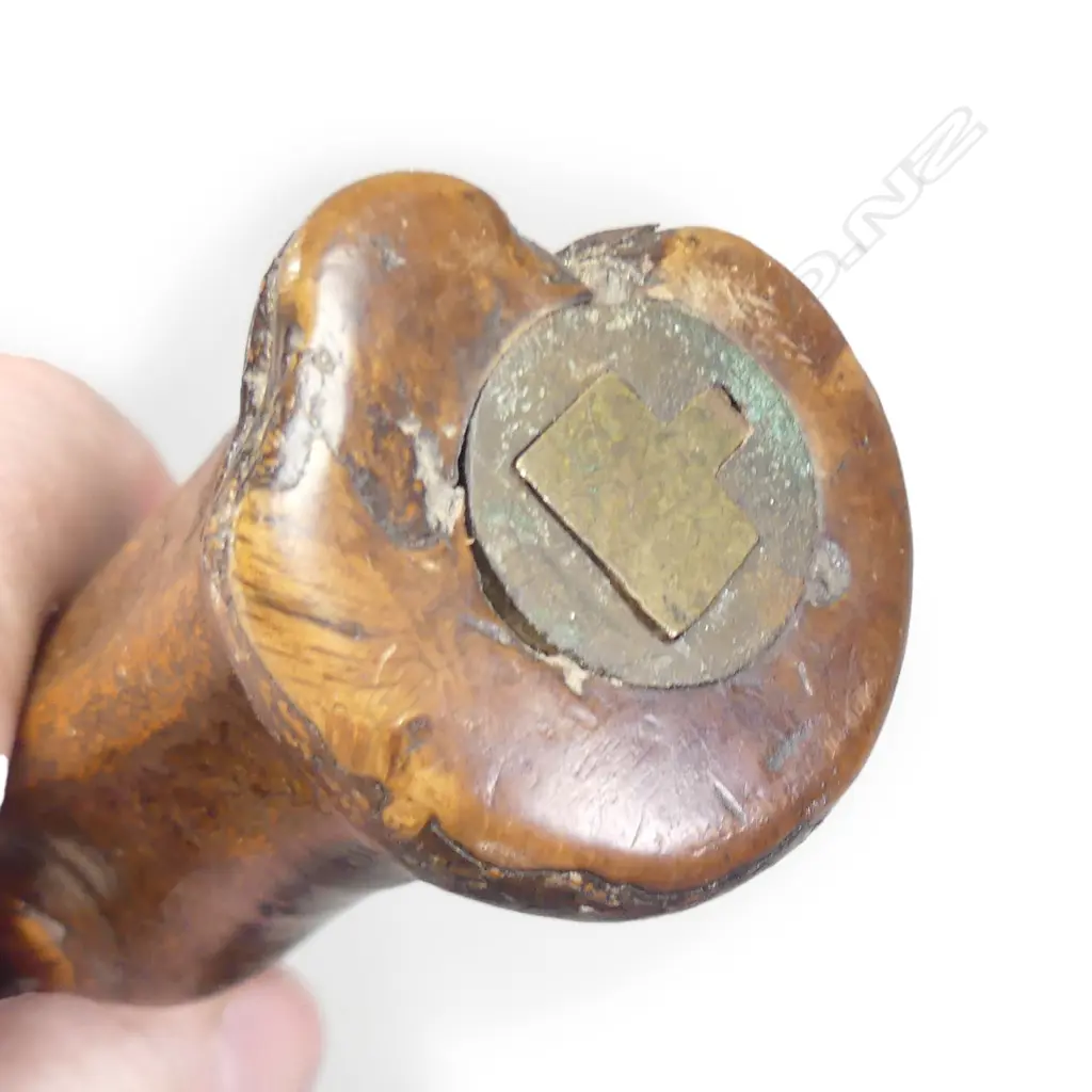 A 19thC briar wood sword walking stick Image 1++