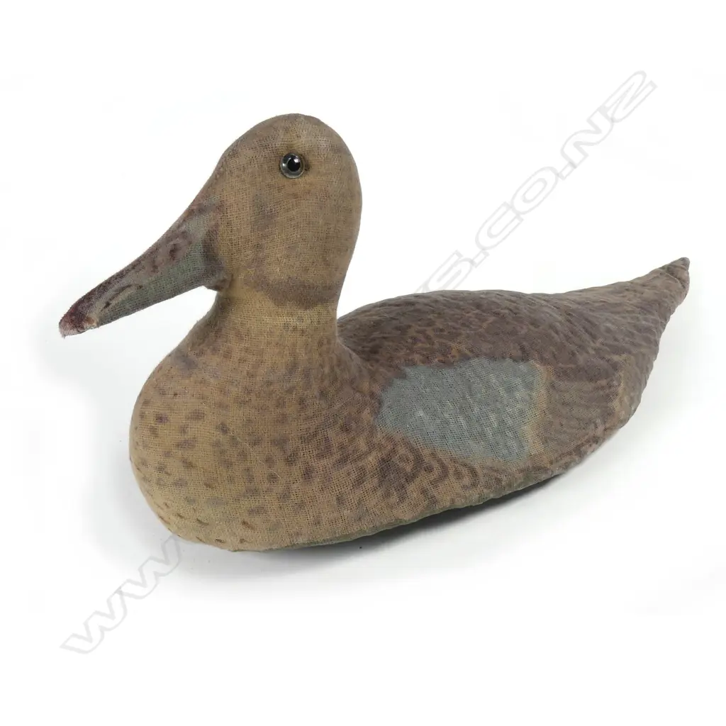 A c.1930 original fine weave canvas duck decoy Image 1++
