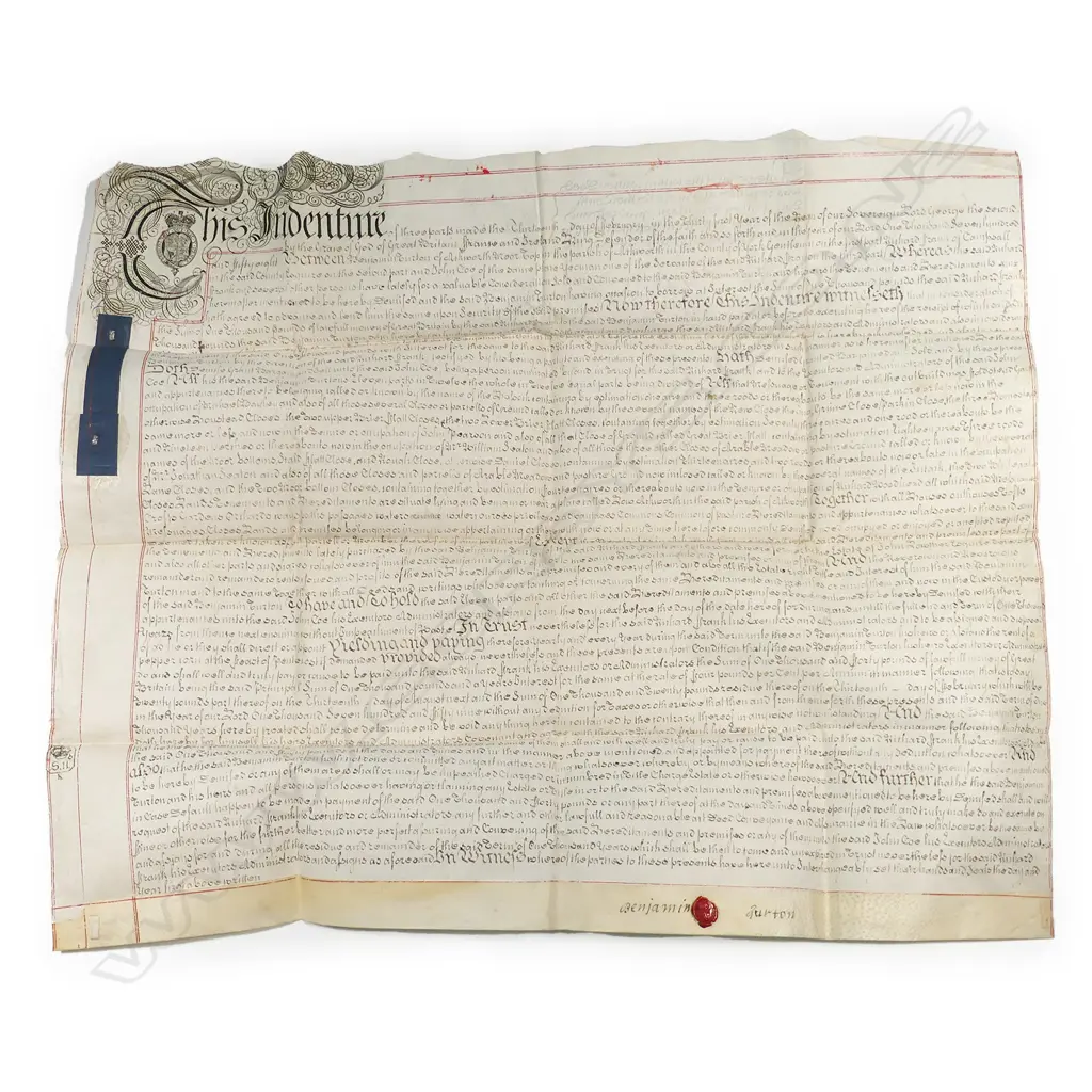 Four early indentures written on parchment Image 1++