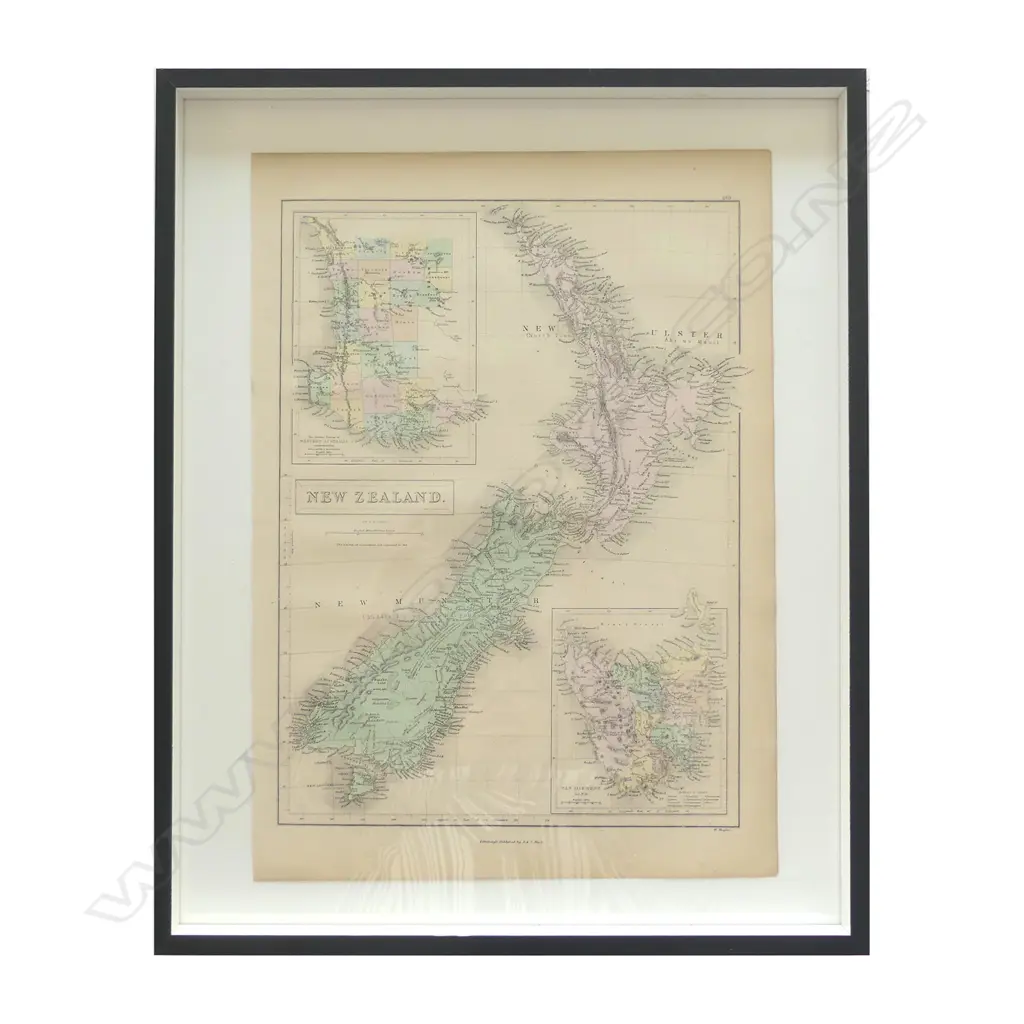 A mid-19thC map of New Zealand Image 1++