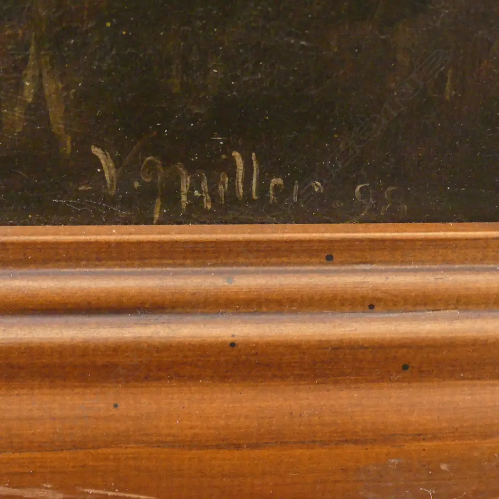 V. Miller pair late Victorian oils Image 1++