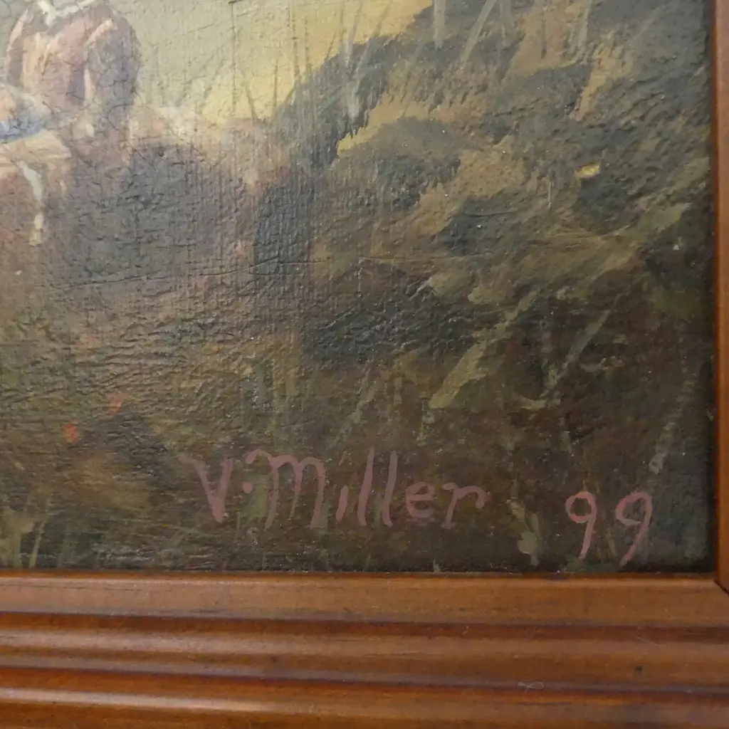 V. Miller pair late Victorian oils Image 1++