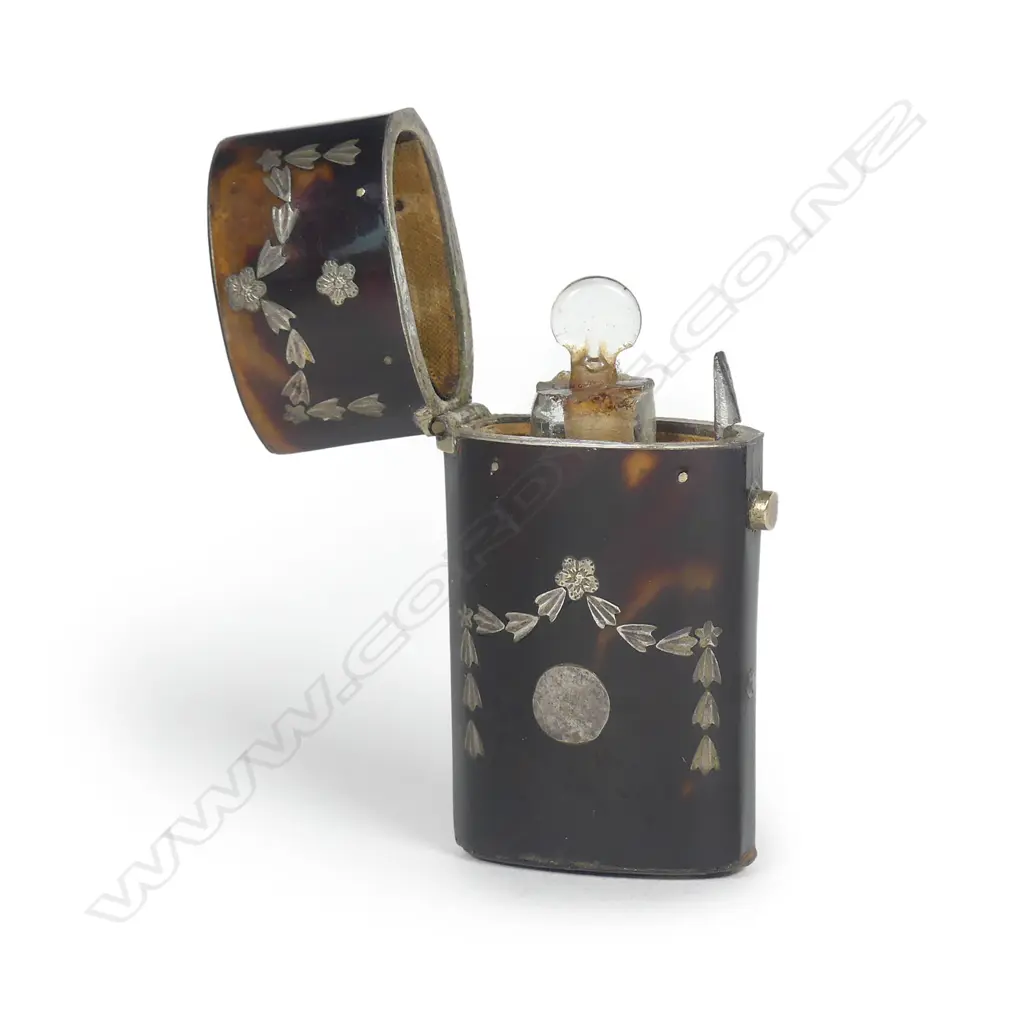GEORGIAN TORTOISESHELL CASED PERFUME BOTTLE Image 1++
