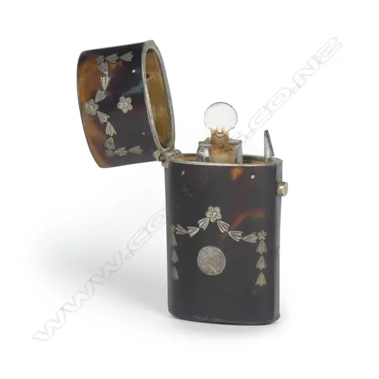 GEORGIAN TORTOISESHELL CASED PERFUME BOTTLE
