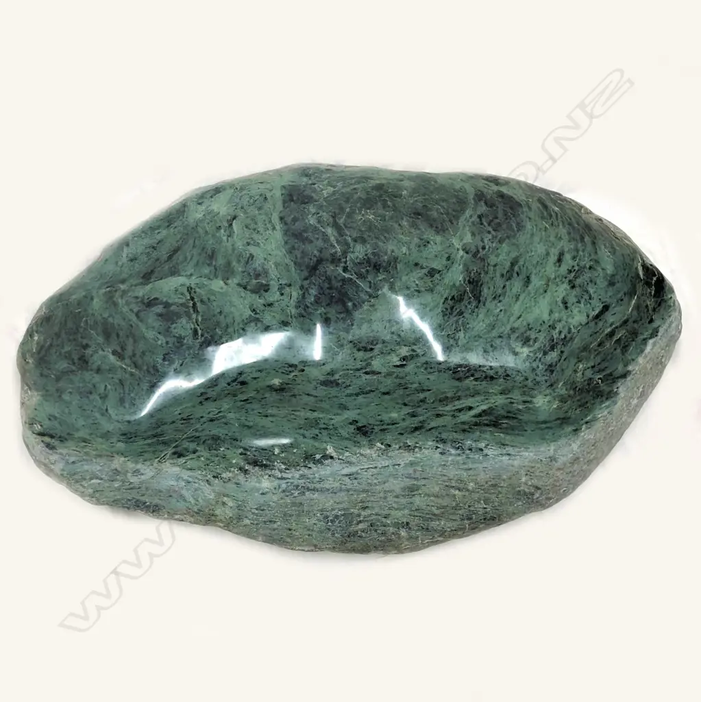 A large river worn and polished pounamu boulder/touchstone Image 1++