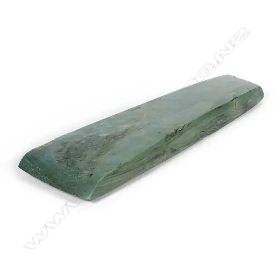 An exceptional large and impressive old Maori inanga pounamu toki