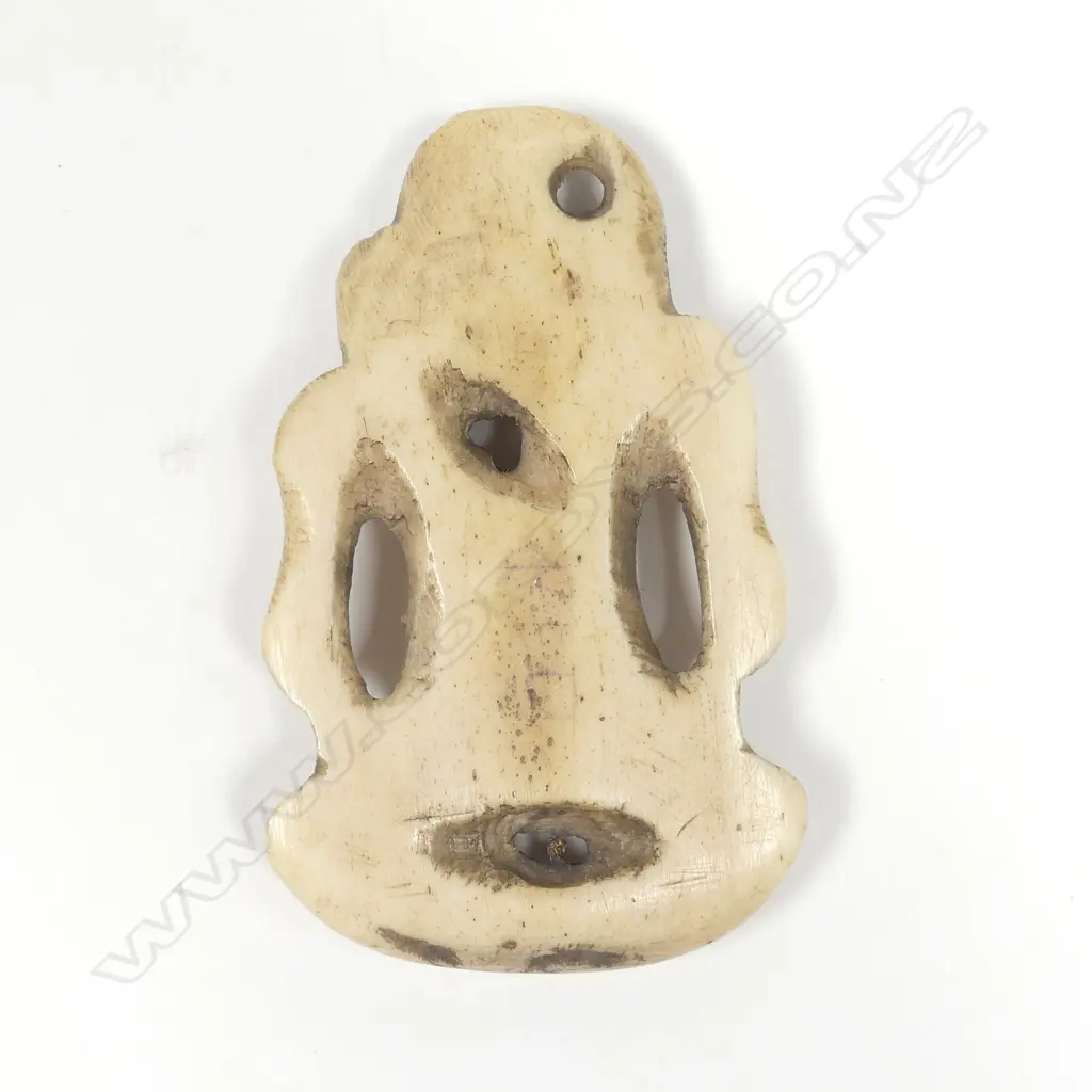 A Maori whalebone hei tiki Image 1++