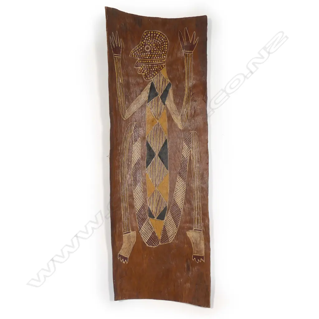 Australian bark painting by Curly Bardagubu Image 1++