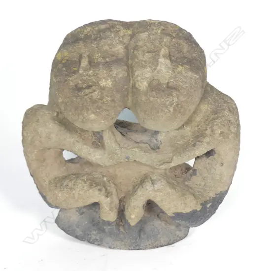 An old Papua New Guinea carved lava Ambom fertility stone