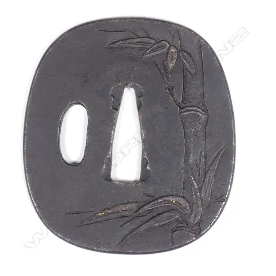 A Japanese iron tsuba