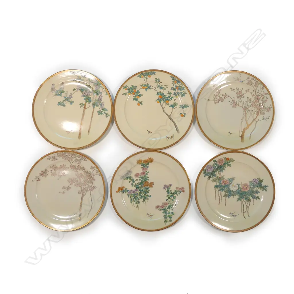 A set of six Japanese Meiji quality Satsuma plates Image 1++