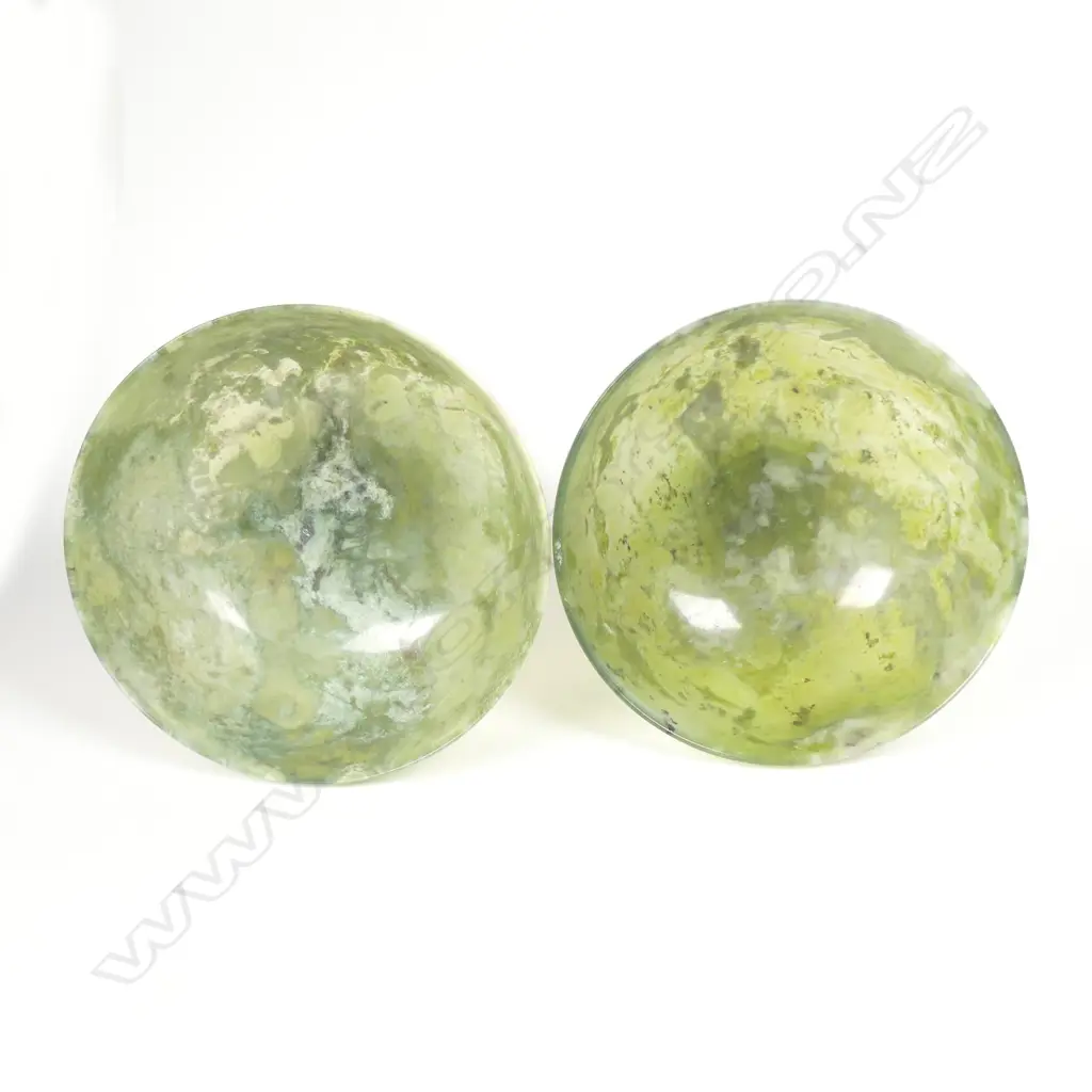 A pair of Chinese jade turned pedestal base cups Image 1++