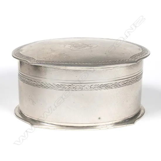 A Chinese export silver lidded box