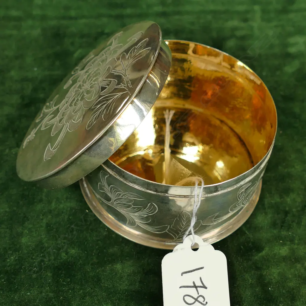 A Chinese silver circular lidded box Image 1++