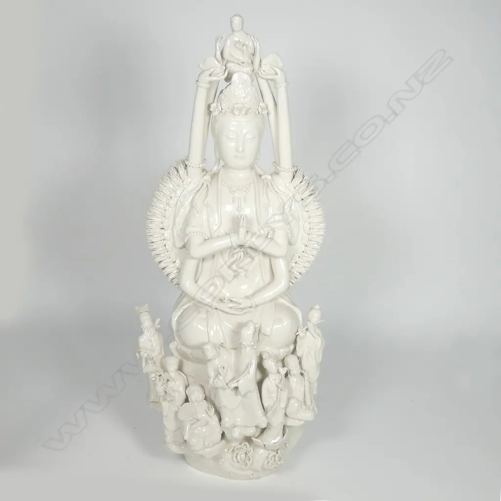 A large blanc-de-chine Kuanyin figure Image 1++