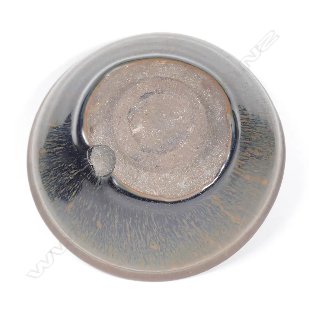 A Chinese Chien-Yao hare's fur bowl of circular section on short foot Image 1++