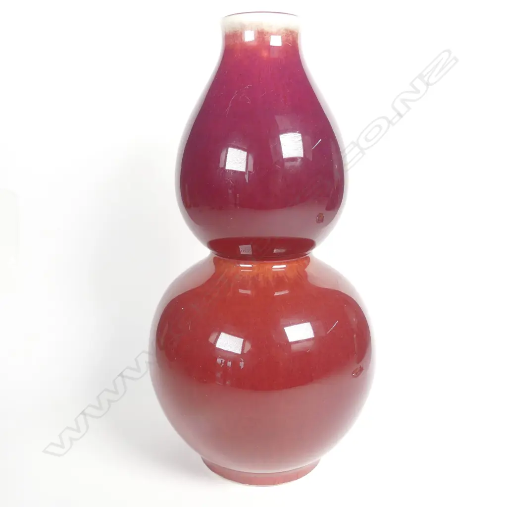 A Chinese double gourd sang de boeuf glazed vase Image 1++
