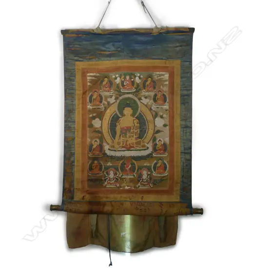 An antique Tibetan thangka