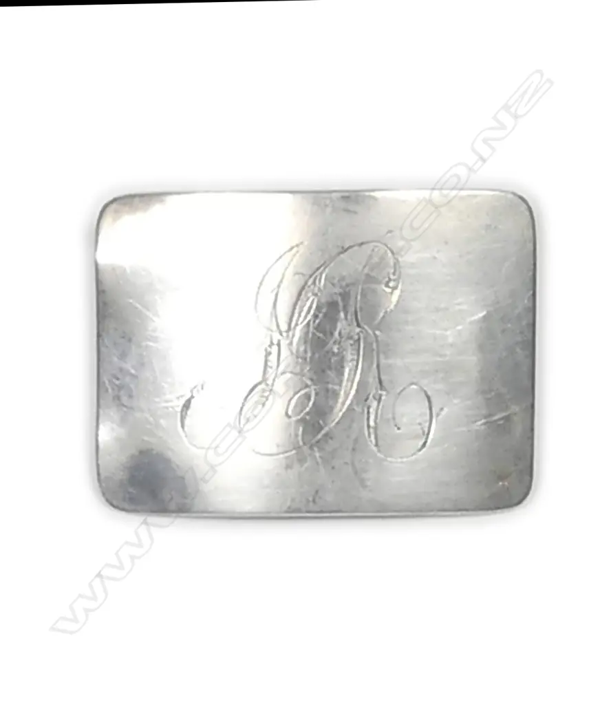 A N.Z. colonial silver S.R. Whale belt buckle Image 1++
