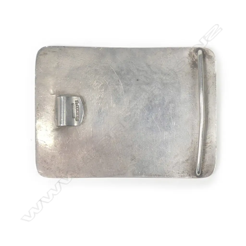 A N.Z. colonial silver S.R. Whale belt buckle Image 1++