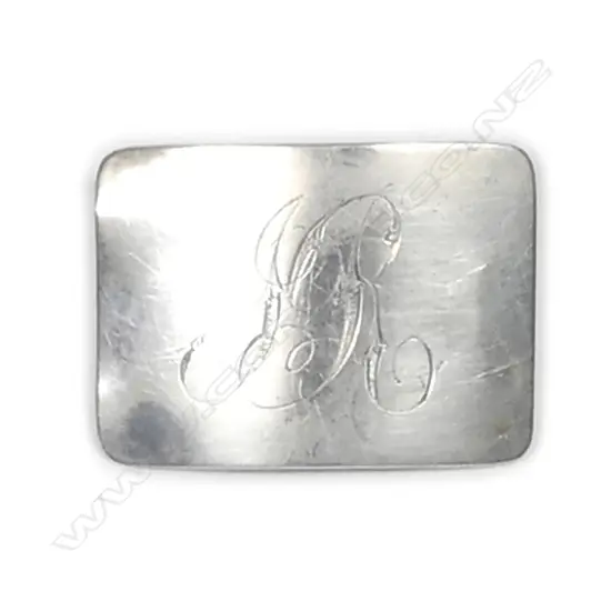 A N.Z. colonial silver S.R. Whale belt buckle