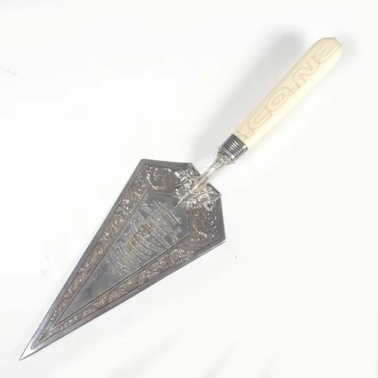 A 1920's New Zealand presentation silver trowel