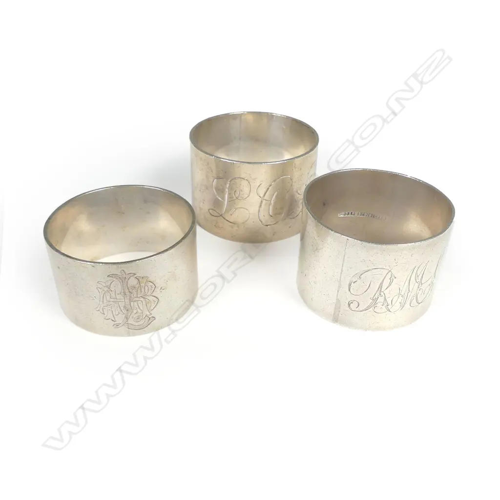 An NZ colonial silver napkin ring by George Edgar Image 1++