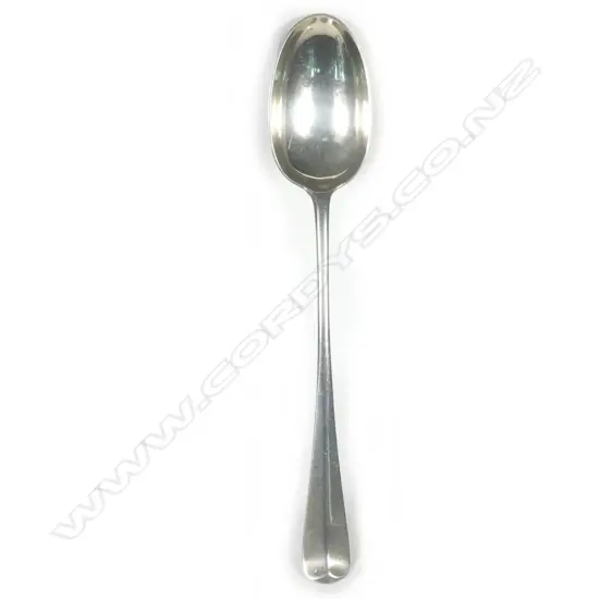 An Edwardian silver pie spoon