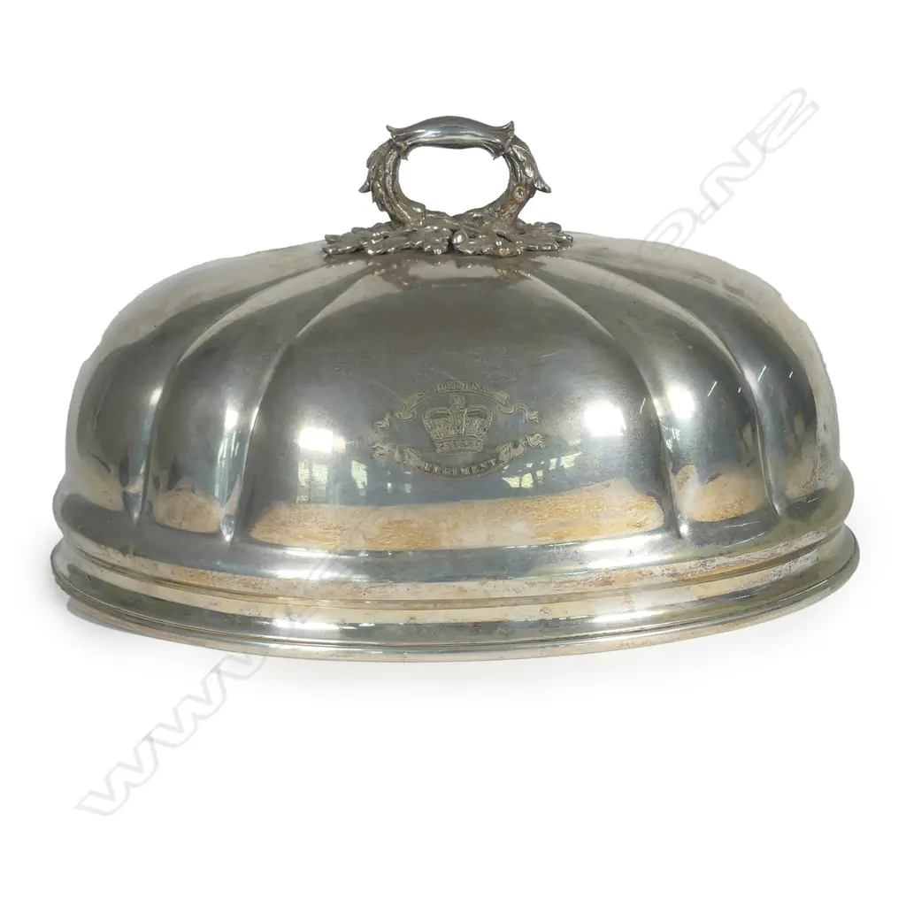 A Victorian silver plate game cover Image 1++