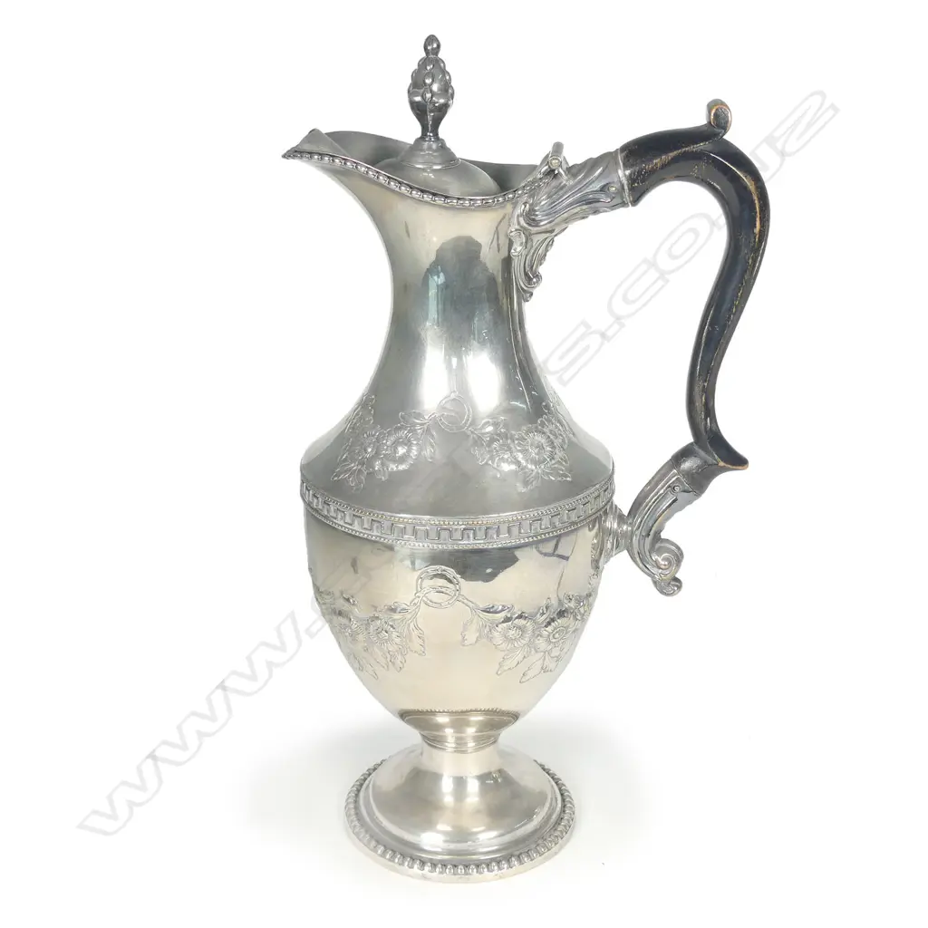 An Old Sheffield Plate hot water jug Image 1++