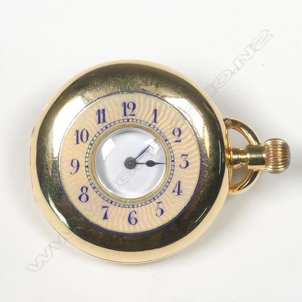 An early 29thC quality Baume lady's half hunter pocket watch Image 1++