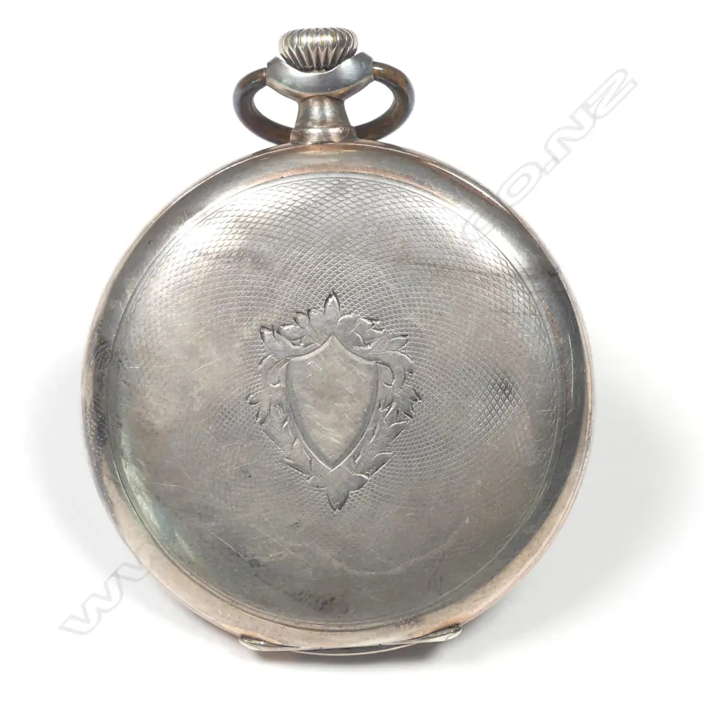An Omega .800 silver open face pocket watch Image 1++