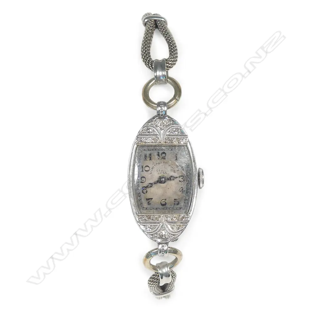 A lady's 18ct. white gold and diamond Vacheron & Constantin cocktail wristwatch Image 1++
