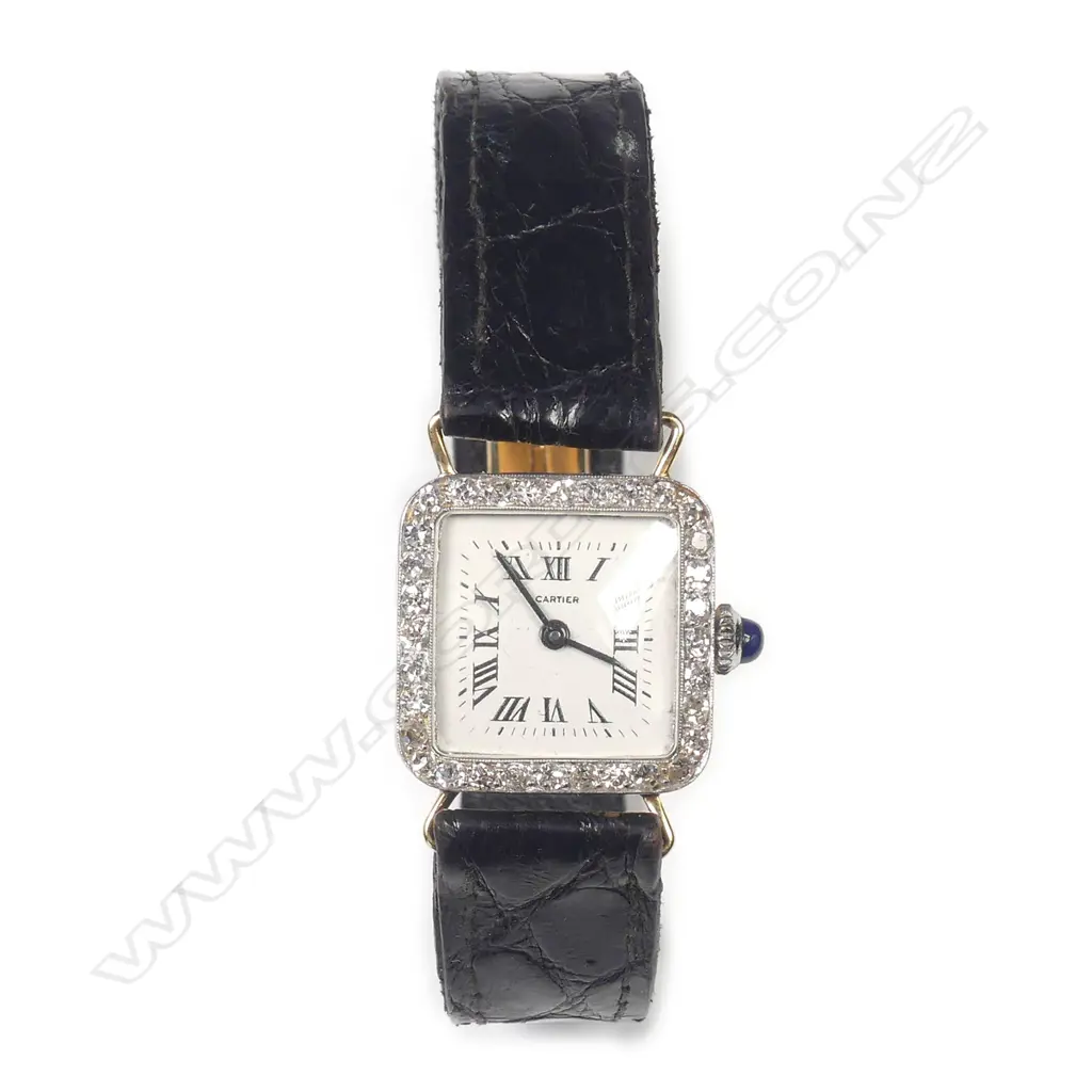 Lady's Cartier diamond set 18ct gold wristwatch Image 1++