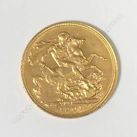 A late Victorian gold sovereign