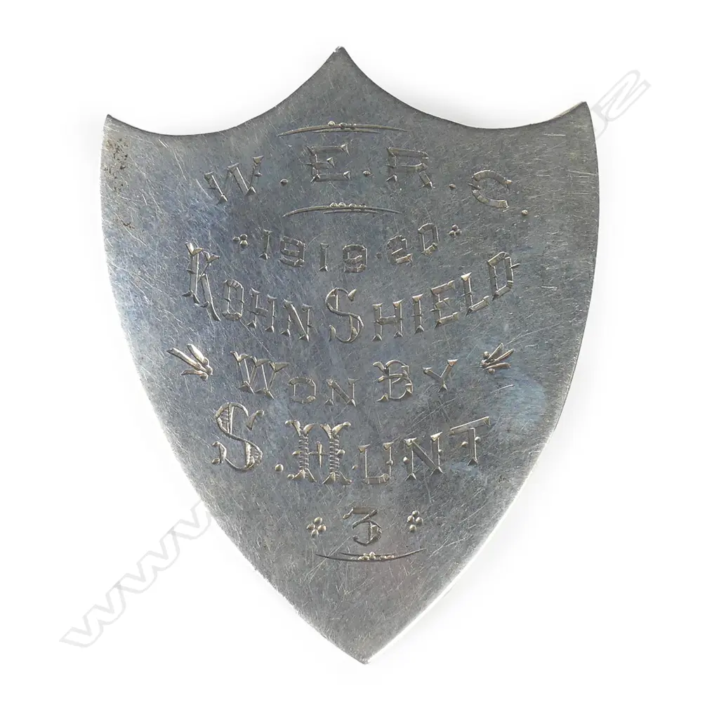 A N.Z. historical silver 'Kohn Shield' Image 1++