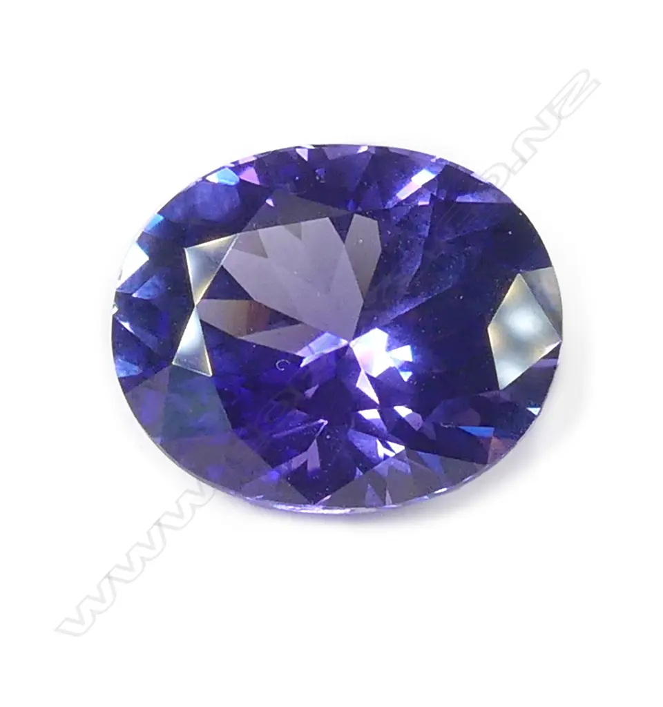 A 7.31ct oval facet cut tanzanite Image 1++