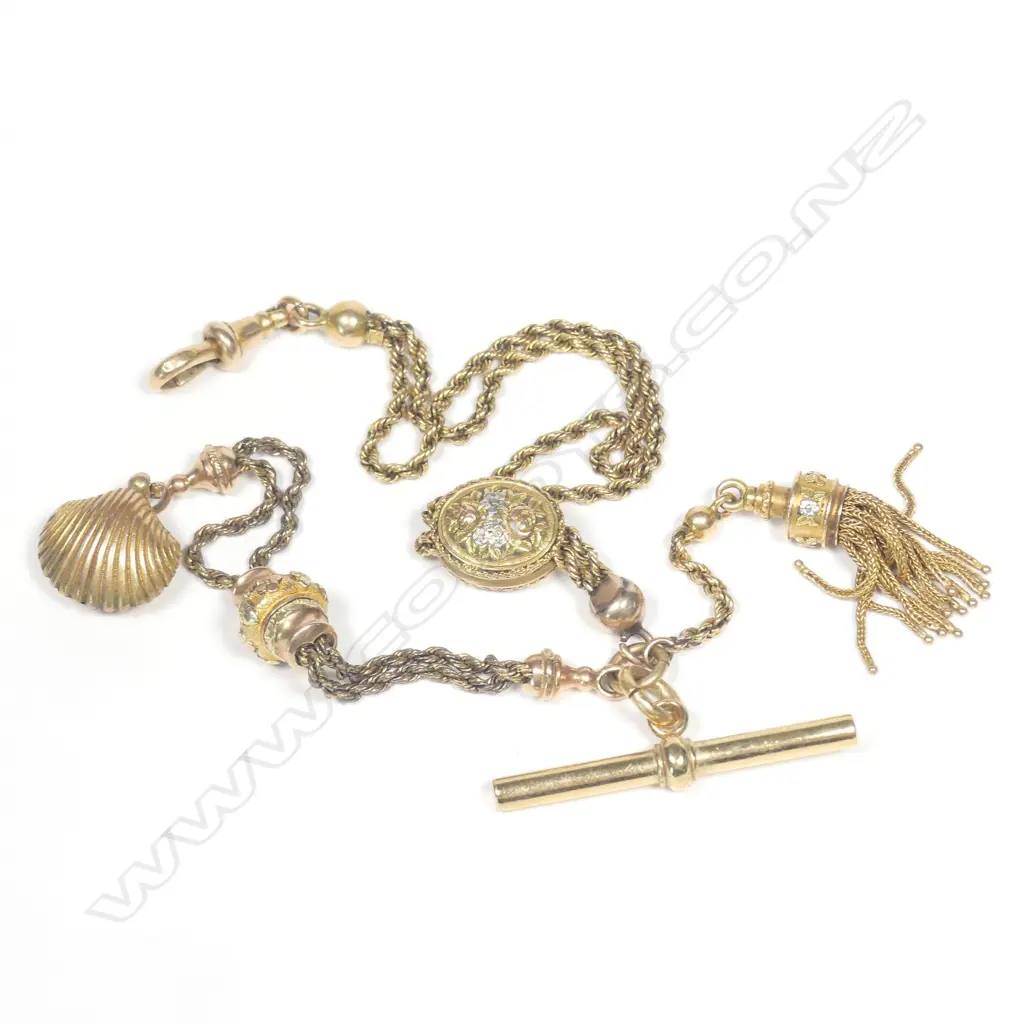 A 19thC 15ct. yellow gold quality Albertina Image 1++