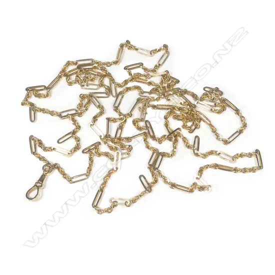 A 9ct gold muff chain