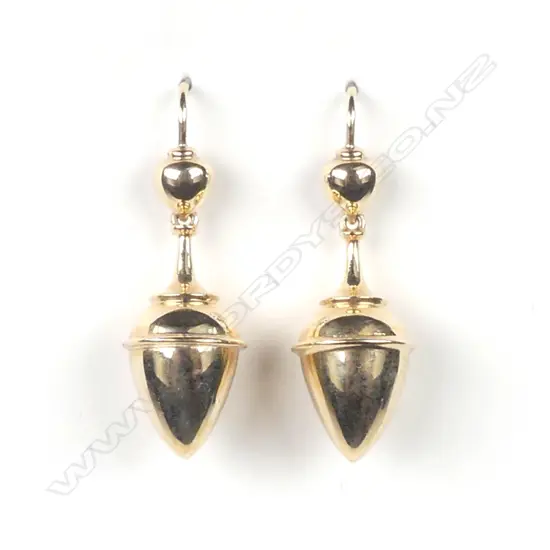 A pair of 9ct gold earrings