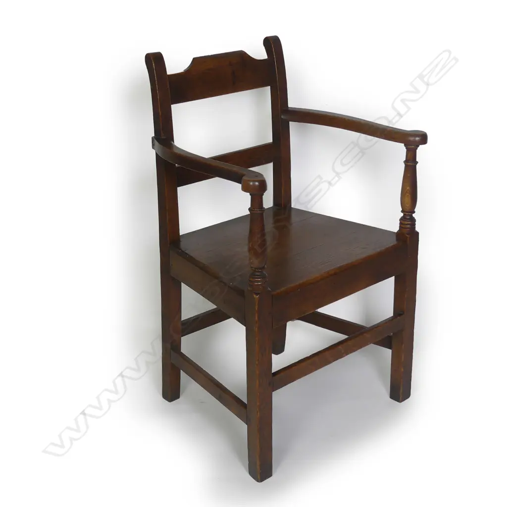 A 19thC oak country armchair Image 1++