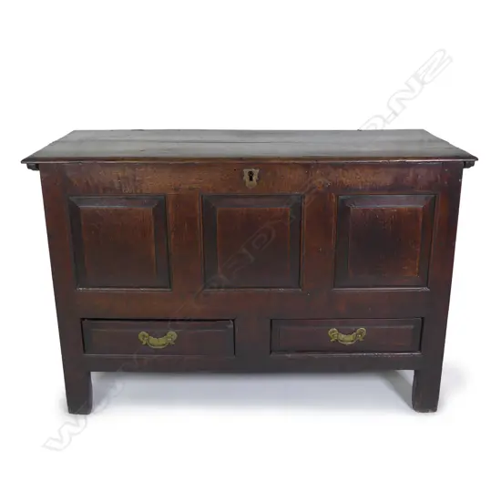 A George III oak mule chest