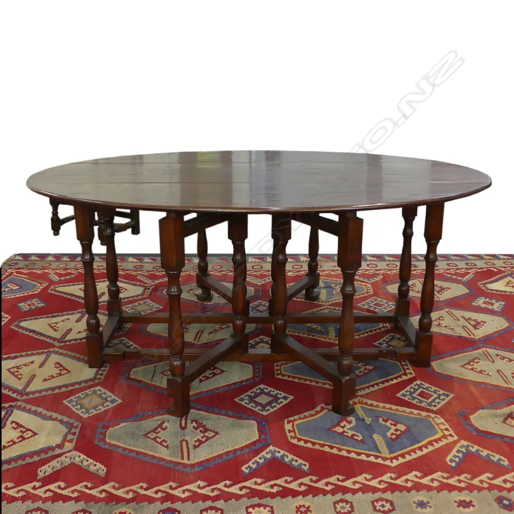 A 20thC George III country style oak 'wake' table Image 1++