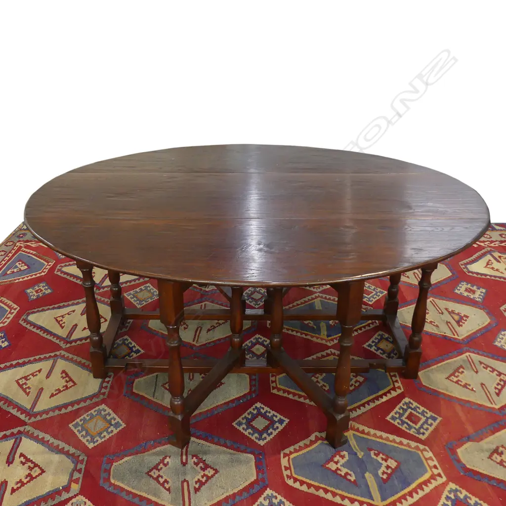 A 20thC George III country style oak 'wake' table Image 1++