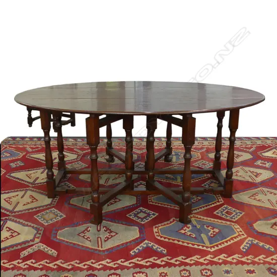 A 20thC George III country style oak 'wake' table