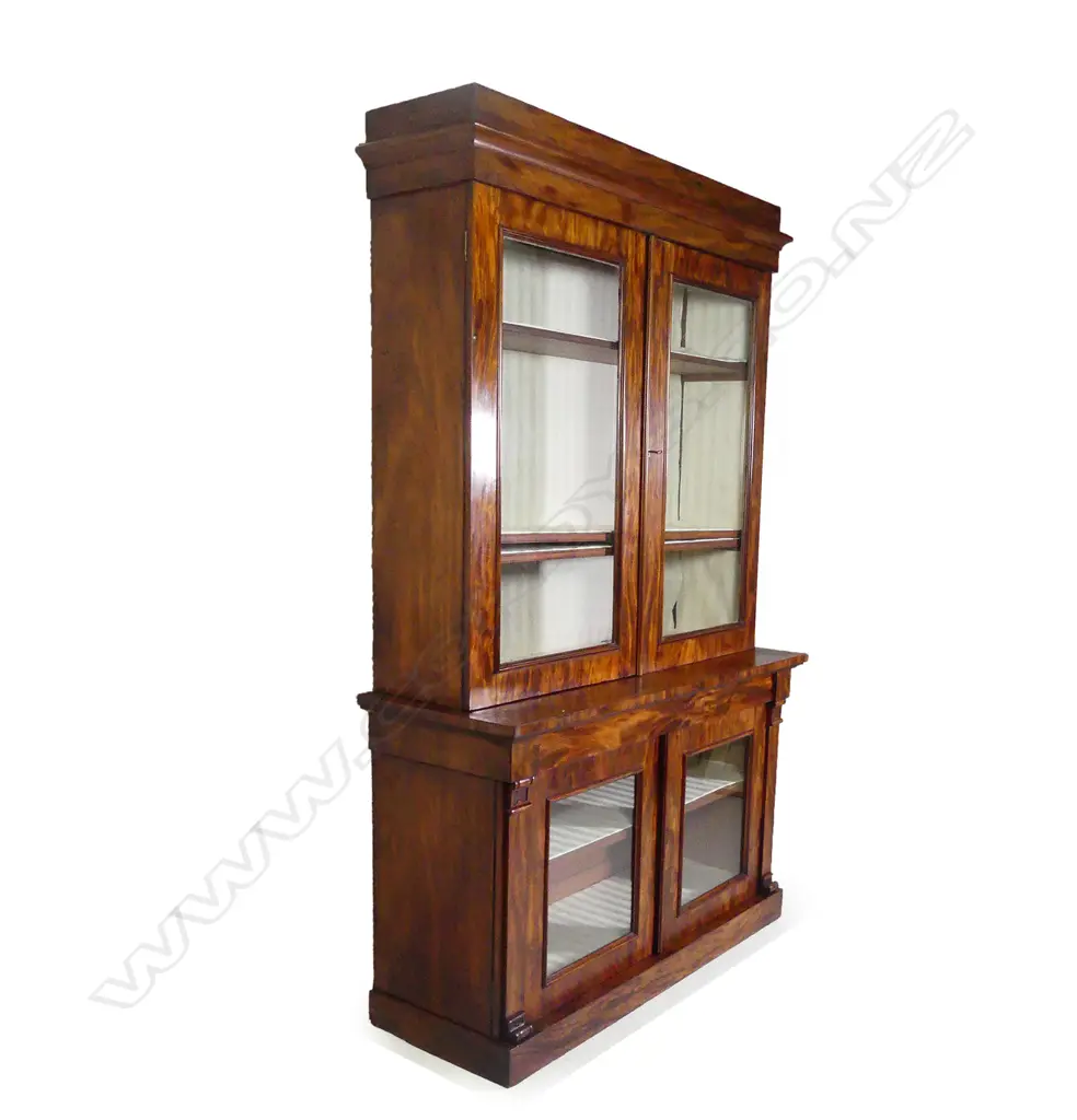 A Victorian mahogany bookcase cabinet Image 1++