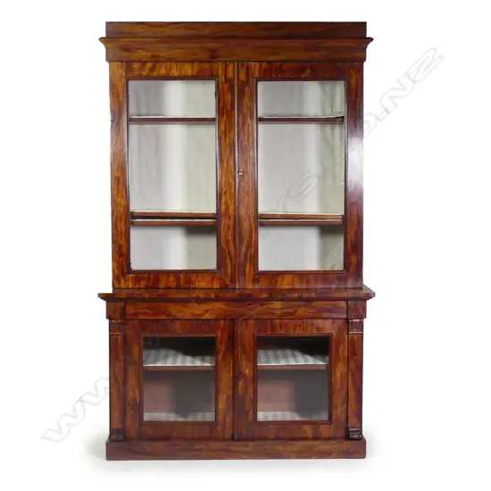 A Victorian mahogany bookcase cabinet